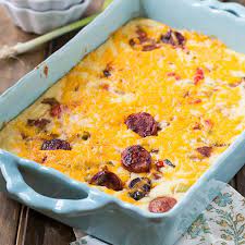 Cheesy Grits Casserole With Smoked Sausage Recipe Smoked Sausage Cheesy Grits Grits Casserole