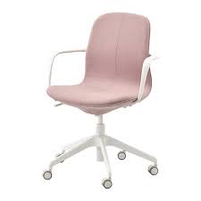 Langfjall Office Chair With Armrests Gunnared Dark Gray Ikea Pink Office Chair Best Office Chair Desk Chair Comfy