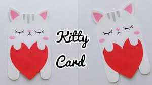 Keep filling in the area around the whiskers and the rest of the face. Kitty Card For Kids Hello Kitty Greeting Card Ideas How To Make Cute Kitty Card Youtube