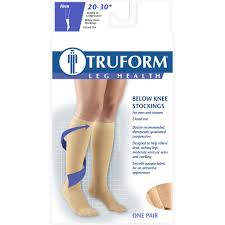 Truform Compression Stockings 20 30 Mmhg Knee High Beige