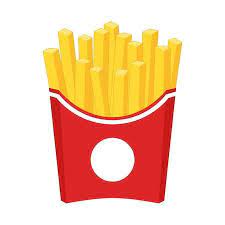 French Fries Cartoon Clipart French Fries In A Red Carton Paper Cartoon Clip Art Clip Art Red Paper