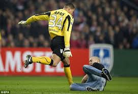Ajax video highlights are collected in the media tab for the most popular matches as soon as video appear on video hosting sites like youtube or dailymotion. Ajax V Az Abandoned Esteban Alvarado Attacks Pitch Invader Daily Mail Online