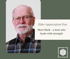 Meet Elder Mark Johnson Mark has called Elmbrook home for 47 years. His  faith journey began when he picked up his mother's New Testament and came  to believe that Jesus is exactly