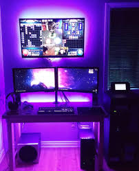 If you want to take streaming seriously consider a three monitor setup. Purple Dream 2 0 Album On Imgur Computervirushelp Gamingcomputercouple In 2020 Gaming Room Setup Gamer Room Video Game Rooms