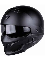 Scorpion Matt Black Exo Combat Motorcycle Flip Up Helmet