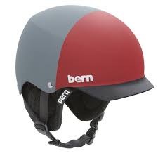bern helmet plastic matte red gray desainer