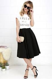 Black And White Pleated Skirt Outfit Pleats Oh Please Black Midi Skirt At Lulus Com Womens Plus Size Fashion Black Midi Skirt Black Skirt Outfits Skirt Fashion