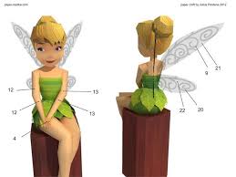 Disney Tinker Bell Figurine Paper Craft Tinkerbell Paper Art Craft Paper Crafts