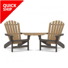 Breezesta 3 Piece Coastal Adirondack Chair And Tete A Tete Table Top Set Quick Ship 3 P Adirondack Chair Coastal Adirondack Chair Upholstery Fabric For Chairs