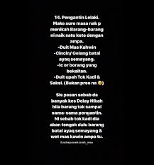 Kerana itu, bagi menampung masaalah tersebut, percintaan sebelum kahwin juga penting. 14 Tips Untuk Bakal Pengantin Supaya Tak Kalut Last Minute