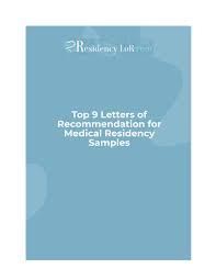 A cover letter can also help you make a generic resume appear more tailored for t. Top 9 Letters Of Recommendation For Medical Residency By Residency Lor Issuu
