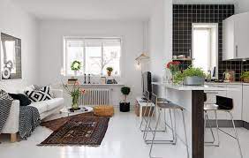 wohnzimmer auf der einen seite und kleine einbaukuche auf der anderen seite interior design apartment small small apartment interior apartment interior design