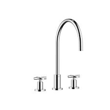 What is a 3 hole kitchen faucet? Tara Polished Chrome Kitchen Faucets Three Hole Mixer