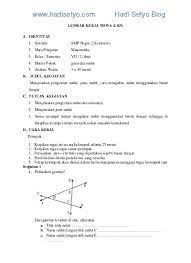 Check spelling or type a new query. Sini Materi Garis Dan Sudut Matematika Kelas Vii Lembar Kerja Siswa