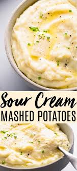 These Easy Mashed Potatoes With Sour Cream Are The Most Delicious Mashed Potatoes Sour Cream Mashed Potatoes Sour Cream Mashed Homemade Mashed Potatoes Recipe