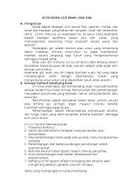 Alat untuk mendeteksi secara dini adanya gangguan atau masalah kesehatan ibu dan anak. Doc Kesehatan Gizi Anak Usia Dini Nurul Wahidiyah Academia Edu