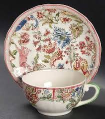 jardin imaginaire flat cup saucer set by gien china replacements ltd tableware accessories cup and saucer set tableware