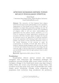 Kepercayaan kepada tuhan online activity for tahun 2. Pdf Apresiasi Keimanan Kepada Tuhan Melalui Pengalaman Spiritual