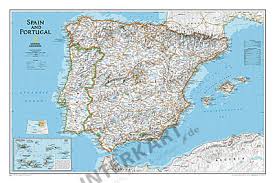Es hat eine fläche von 504.645 km² und eine einwohnerzahl von ca. Spanien Portugal Landkarte 84 X 56cm