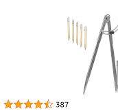 6" Professional Spring Divider & Woodworking Compass With Pencil Holder -  For Leather, Metal, Carpentry