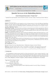 Sample cover letter quantity surveyor. Pdf Quantity Surveyors In The Shipbuilding Industry