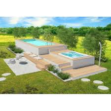 Piscina Fuori Terra Con Spa Jacuzzi Idromassaggio Nel 2020 Piscina Fuori Terra Jacuzzi Piscine Fuori Terra