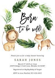 Safari Baby Shower Invitation Lion Baby Shower Born To Be Wild Safari Theme Safari Invitation Editable Invitation Invitation Template In 2021 Safari Baby Shower Safari Baby Shower Invitations Lion Baby Shower