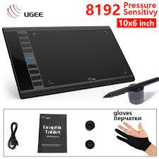 Ugee M708 Graphics Tablet10 X 6 Inch Large Active Area Drawing Tablet 8192 Levels Pressure Sensitivity Pen For Windows Tablet Drawing Tablet Digital Tablet