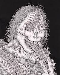 Drawing Micron Sketchbook Blackandwhite Penandink Darkart Weirdoart Skullart Centipede Art Linework Bayareaart Eyes Contem Scary Art Art Dark Art