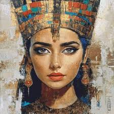 Portret van een Egyptische godin met volledige dekking kruissteekpatroon  pdf compatibel met de Pattern Keeper-app. Kruissteekkaart voor volwassenen. 