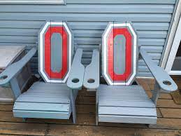 ohio state buckeyes chairs front porch decorating porch decorating ohio state buckeyes