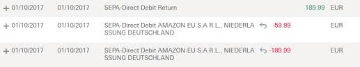 Deutsche Bank Rejected Amazon S Bill On My Account And Now I Must Pay Amazon Eur 3 00 More For Rucklastschriftentgelts Expatriates Stack Exchange