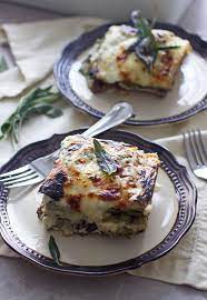 Triple Mushroom Lasagna With Ricotta Sage And Fontina Cooking For Keeps Recipe Mushroom Lasagna Lasagna With Ricotta Stuffed Mushrooms