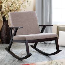 Jasper Rocking Chair Upholstered Brown Rocking Chairs At Hayneedle 200 Dimensions 28w X 4 Modern Rocking Chair Fabric Rocking Chairs Wood Rocking Chair