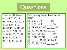 Find an expression, in terms of n, for the nth term of this sequence. Starter Ppt Download