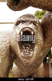 spoon gorilla, made from 40,000 spoons. Uri Geller inspired sculpture made  by Alfie Bradley when he was aged 24 Stock Photo