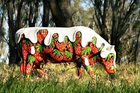 Strawberries And Cream Cow By Tank Shepparton Victoria Australia Strawberries And Cream Cow Tank