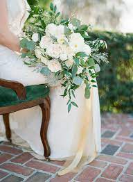 Maybe you would like to learn more about one of these? Stylish Chic This Green Gold Wedding Inspo Brings Out The Irish In Us All Green Gold Weddings White Wedding Bouquets Wedding Bouquets