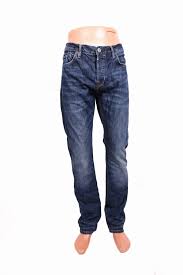 details about allsaints mens jeans straight fit pants blue size 32