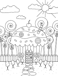 Let them use their favorite colors and see the outstanding result. Printable Candy House Coloring Page