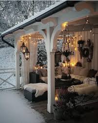 This Is A Winter Wonderland I Want To Be A Part Of Winterwonderland Winterbackyard Cozycottage Living Room Decor Rustic Backyard Decor Outdoor Rooms