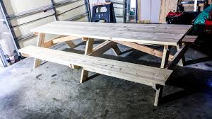 If you're looking to make a table where the benches. How To Diy Finish An Outdoor Picnic Table By Myoutdoorplans Building Our Rez