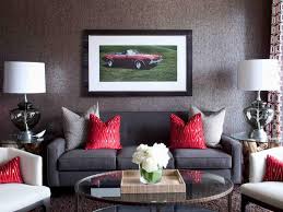 In contemporary living room scenario, gray and red living room is greatly trending. Fall Decorating Ideas Hgtv