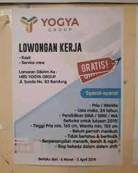 Lowongan kerja yomart bandung lowongan kerja terbaru mp3 & mp4. Lowongan Kerja Yogya Bandung Untuk Sma Smk Sederajat Lowongankerjacareer Com