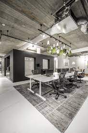 Opt for a modern office interior with huge windows that reveal a cityscape outside. Pin On Company Office Space