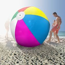 The giant beach ball is made from thick and durable plastic. Gofloats Muticolored 6 Foot Giant Inflatable Beach Ball Overstock 16079972