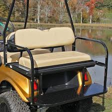 Rhox Deluxe Flip Flop Steel Rear Seat Kit For Club Car Ds Golf Cart White Cushions Seating Rear Seat