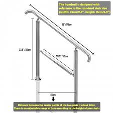 Canada residential rail height and dimensions. Alyan Jammsy 3 Step Indoor Outdoor Adjustable Handrail