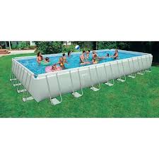 Intex 32 X 16 X 52 Rectangular Ultra Frame Swimming Pool Walmart Com Swimming Pool Construction Rectangular Swimming Pools Above Ground Swimming Pools