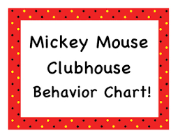 Mickey Mouse Clubhouse Behavior Chart